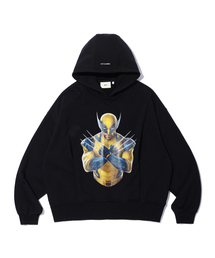 IEY（アイイーワイ）の「Marvel Studios Deadpool & Wolverine_W Over hoodie Black（パーカー）」