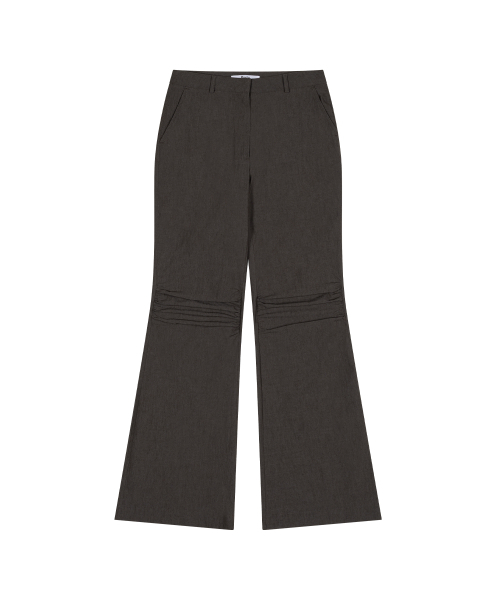 THEPORTA(ザ ポルタ)の「MID-RISE BOOTCUT SHIRRING PANTS, GREY(その他パンツ・レディース・その他・S/M)」の2枚目の写真