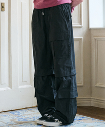 CPGN STUDIO（コンパーニョ）の「ダブルポケットワイドカーゴパンツブラック（その他パンツ）」