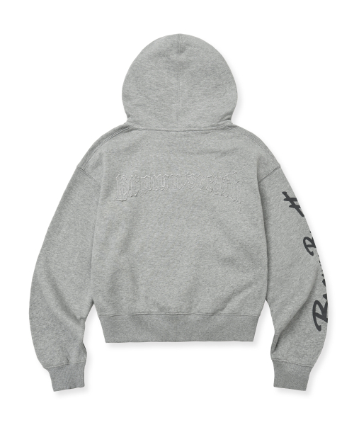 BROWNBREATH（ブラウンブレス）の「W TAG PATCH HOODIE - MELANGE GREY（パーカー・レディース・その他・S）」の2枚目の写真