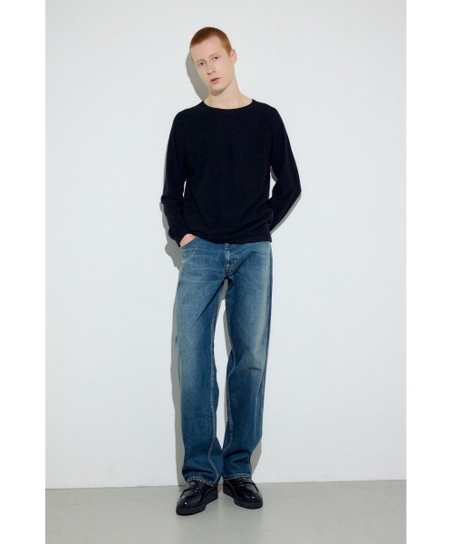 AZUL by moussy(アズールバイマウジー)の「カシミヤミックスニットトップス(ニット/セーター・メンズ・ライトブルー/ライトピンク/ブラック/杢グレー・X-LARGE/LARGE/MEDIUM)」の8枚目の写真