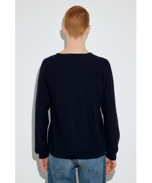 AZUL by moussy(アズールバイマウジー)の「カシミヤミックスニットトップス(ニット/セーター・メンズ・ライトブルー/ライトピンク/ブラック/杢グレー・X-LARGE/LARGE/MEDIUM)」の11枚目の写真