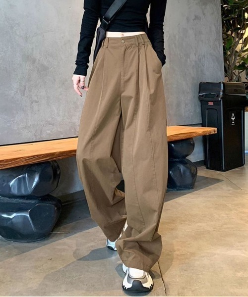 Flugge（フラッジー）の「チノライクパンツ（チノパンツ・レディース・ベージュ/ブラウン・MEDIUM/LARGE）」の8枚目の写真