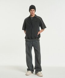 LOGO ALL-OVER DENIM PANTS [BLACK]