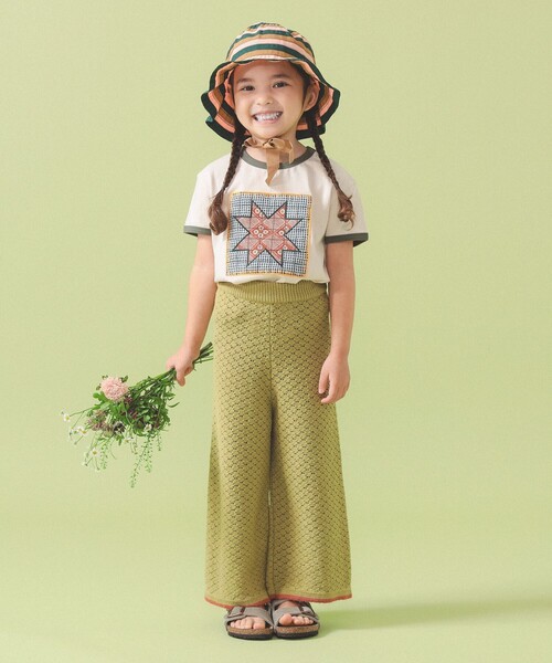 こども ビームス(コドモビームス)の「パッチワーク モチーフ Tシャツ 2026SS(90~140cm)(Tシャツ/カットソー・キッズ・ホワイト系その他5/ブラウン・90/100/110/120/130/140)」の4枚目の写真