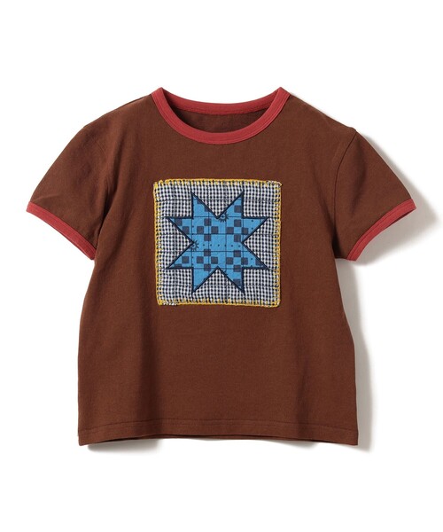 こども ビームス(コドモビームス)の「パッチワーク モチーフ Tシャツ 2026SS(90~140cm)(Tシャツ/カットソー・キッズ・ホワイト系その他5/ブラウン・90/100/110/120/130/140)」の17枚目の写真