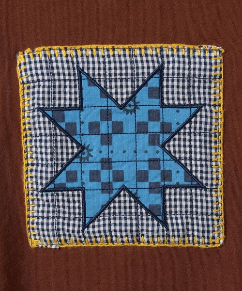 こども ビームス(コドモビームス)の「パッチワーク モチーフ Tシャツ 2026SS(90~140cm)(Tシャツ/カットソー・キッズ・ホワイト系その他5/ブラウン・90/100/110/120/130/140)」の18枚目の写真