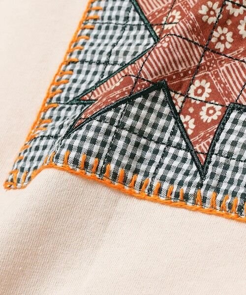 こども ビームス（コドモビームス）の「パッチワーク モチーフ Tシャツ 2026SS（90～140cm）（Tシャツ/カットソー・キッズ・ホワイト系その他5/ブラウン・130/120/110/100/90/140）」の19枚目の写真