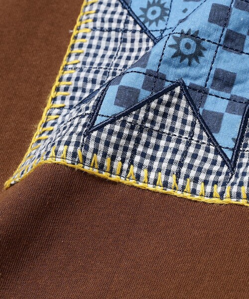 こども ビームス（コドモビームス）の「パッチワーク モチーフ Tシャツ 2026SS（90～140cm）（Tシャツ/カットソー・キッズ・ホワイト系その他5/ブラウン・130/120/110/100/90/140）」の22枚目の写真