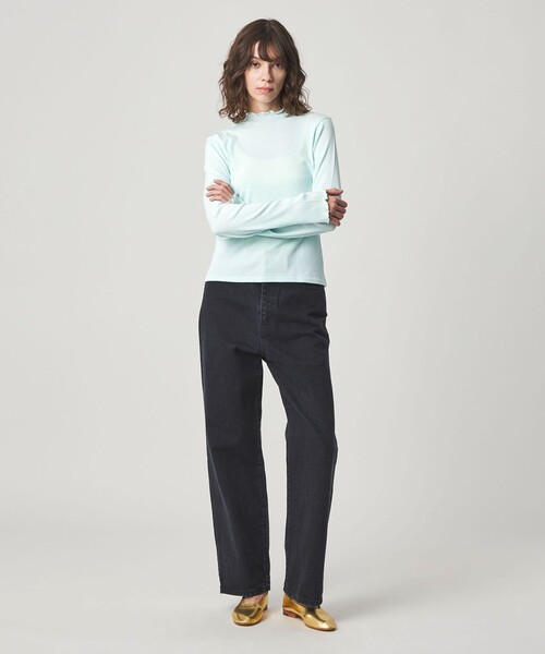 Steven Alan（スティーブンアラン）の「＜Steven Alan＞ドット リブ フリル プルオーバー（Tシャツ/カットソー・レディース・ライトピンク/ホワイト/ライトブルー・FREE）」の6枚目の写真