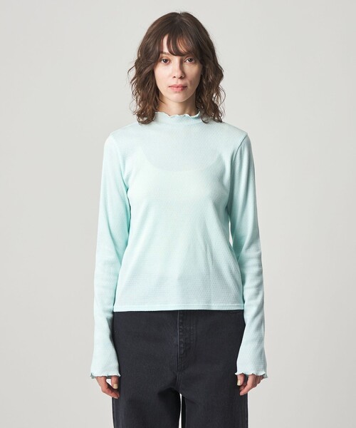 Steven Alan（スティーブンアラン）の「＜Steven Alan＞ドット リブ フリル プルオーバー（Tシャツ/カットソー・レディース・ライトピンク/ホワイト/ライトブルー・FREE）」の11枚目の写真