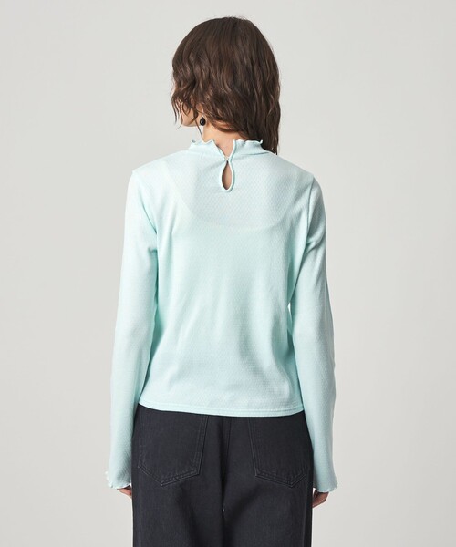 Steven Alan（スティーブンアラン）の「＜Steven Alan＞ドット リブ フリル プルオーバー（Tシャツ/カットソー・レディース・ライトピンク/ホワイト/ライトブルー・FREE）」の13枚目の写真