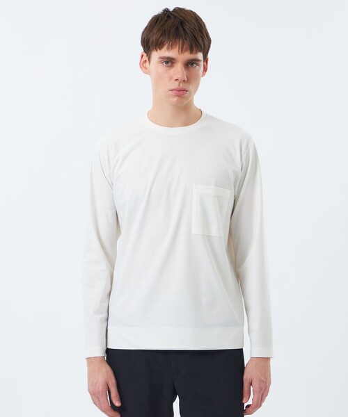 MACKINTOSH PHILOSOPHY(マッキントッシュ フィロソフィー)の「クルーネックロンT イージークロス(Tシャツ/カットソー・メンズ・グレー系その他/ホワイト・38/40)」の1枚目の写真