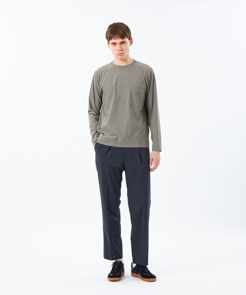 MACKINTOSH PHILOSOPHY(マッキントッシュ フィロソフィー)の「クルーネックロンT イージークロス(Tシャツ/カットソー・メンズ・グレー系その他/ホワイト・38/40)」の4枚目の写真