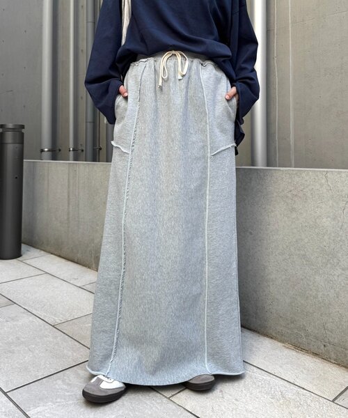 CIAOPANIC TYPY（チャオパニックティピー）の「カラー杢Ｉライン切替デザインスカート（スカート・レディース・イエロー/サックスブルー/チャコールグレー・MEDIUM/SMALL）」の2枚目の写真