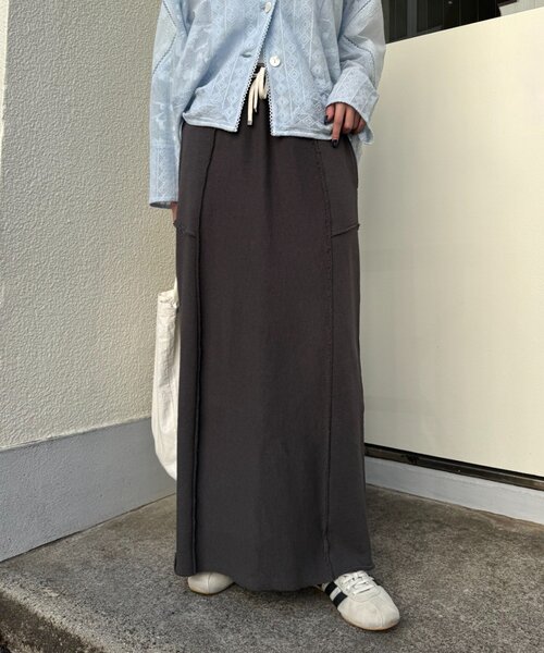 CIAOPANIC TYPY（チャオパニックティピー）の「カラー杢Ｉライン切替デザインスカート（スカート・レディース・イエロー/サックスブルー/チャコールグレー・MEDIUM/SMALL）」の11枚目の写真