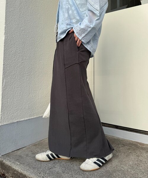 CIAOPANIC TYPY（チャオパニックティピー）の「カラー杢Ｉライン切替デザインスカート（スカート・レディース・イエロー/サックスブルー/チャコールグレー・MEDIUM/SMALL）」の10枚目の写真