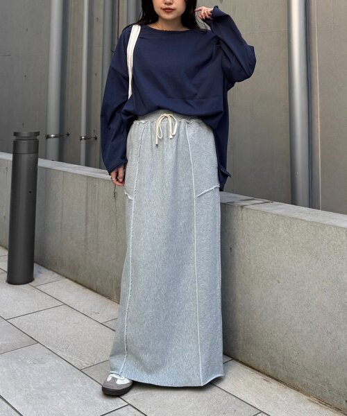 CIAOPANIC TYPY（チャオパニックティピー）の「カラー杢Ｉライン切替デザインスカート（スカート・レディース・イエロー/サックスブルー/チャコールグレー・MEDIUM/SMALL）」の22枚目の写真