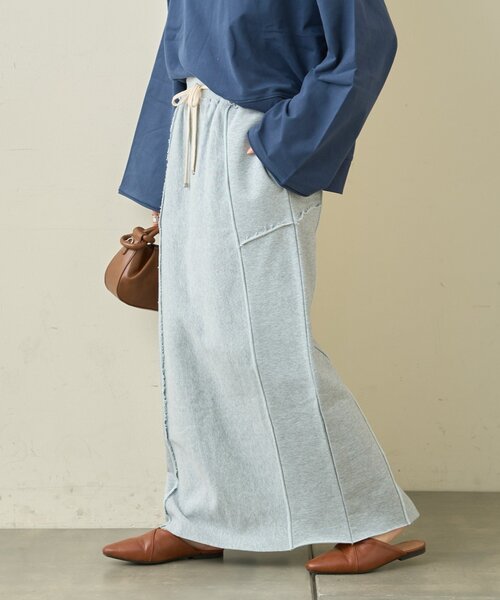 CIAOPANIC TYPY（チャオパニックティピー）の「カラー杢Ｉライン切替デザインスカート（スカート・レディース・イエロー/サックスブルー/チャコールグレー・MEDIUM/SMALL）」の20枚目の写真