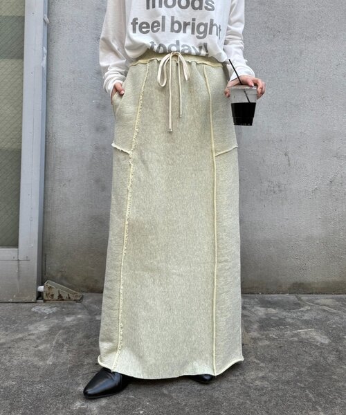 CIAOPANIC TYPY（チャオパニックティピー）の「カラー杢Ｉライン切替デザインスカート（スカート・レディース・イエロー/サックスブルー/チャコールグレー・MEDIUM/SMALL）」の14枚目の写真