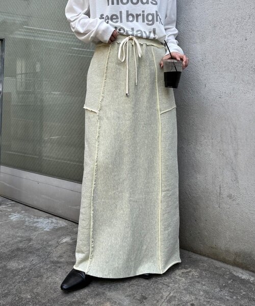 CIAOPANIC TYPY（チャオパニックティピー）の「カラー杢Ｉライン切替デザインスカート（スカート・レディース・イエロー/サックスブルー/チャコールグレー・MEDIUM/SMALL）」の13枚目の写真