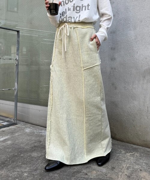 CIAOPANIC TYPY（チャオパニックティピー）の「カラー杢Ｉライン切替デザインスカート（スカート・レディース・イエロー/サックスブルー/チャコールグレー・MEDIUM/SMALL）」の12枚目の写真