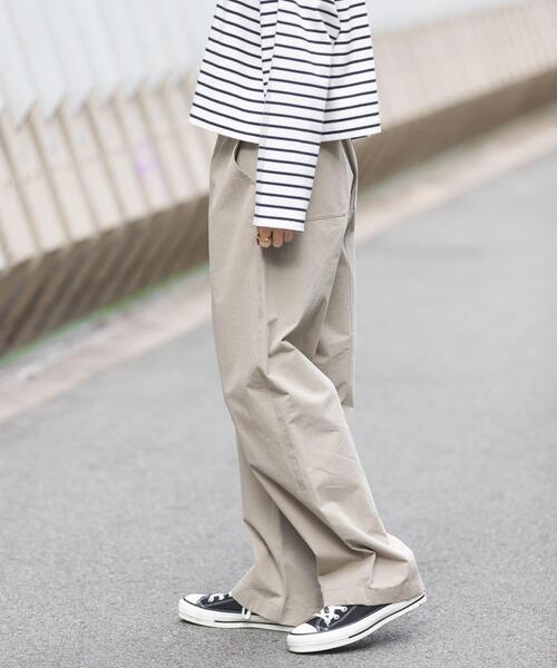 FORK&SPOON（フォークアンドスプーン）の「FORK&SPOON　センターシームパンツ（その他パンツ・レディース・ベージュ/チャコールグレー・2/1）」の22枚目の写真