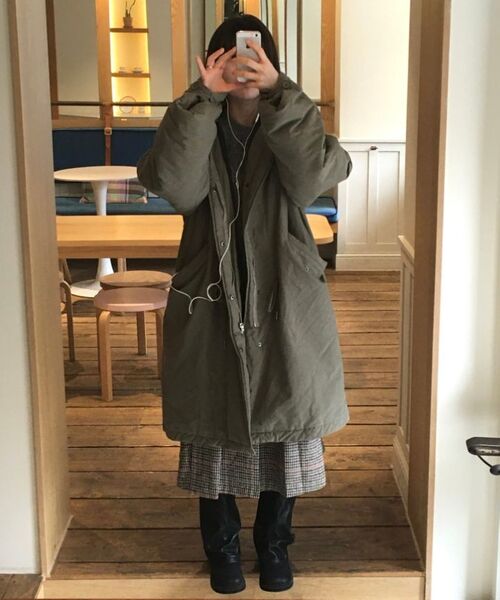 CARGOBROS FOR WOMAN(カーゴブロスフォーウィメン)の「ウールチェックプリーツラップミディスカート(ブラウン)(スカート・レディース・その他・FREE)」の9枚目の写真