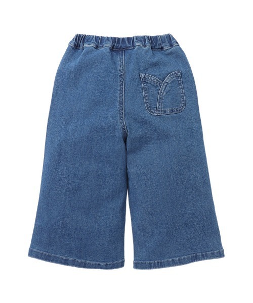 moimoln（モイモルン）の「チューリップポケットワイドデニムパンツ（デニムパンツ・キッズ・ブルー/ライトブルー・90cm/100cm/110cm/120cm/130cm）」の4枚目の写真