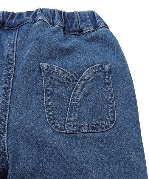 moimoln（モイモルン）の「チューリップポケットワイドデニムパンツ（デニムパンツ・キッズ・ブルー/ライトブルー・90cm/100cm/110cm/120cm/130cm）」の6枚目の写真