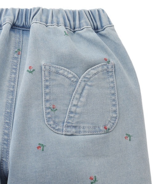 moimoln（モイモルン）の「チューリップポケットワイドデニムパンツ（デニムパンツ・キッズ・ブルー/ライトブルー・90cm/100cm/110cm/120cm/130cm）」の12枚目の写真