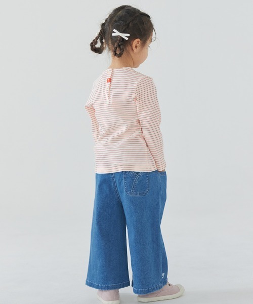 moimoln（モイモルン）の「チューリップポケットワイドデニムパンツ（デニムパンツ・キッズ・ブルー/ライトブルー・90cm/100cm/110cm/120cm/130cm）」の17枚目の写真