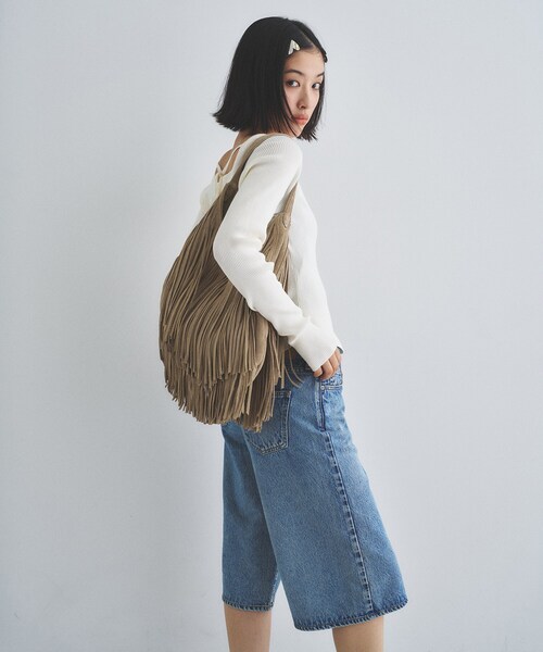 CODE A(コードエー)の「MOFIORA|LUNA LARGE fringe(トートバッグ・レディース・ダークブラウン・00)」の3枚目の写真