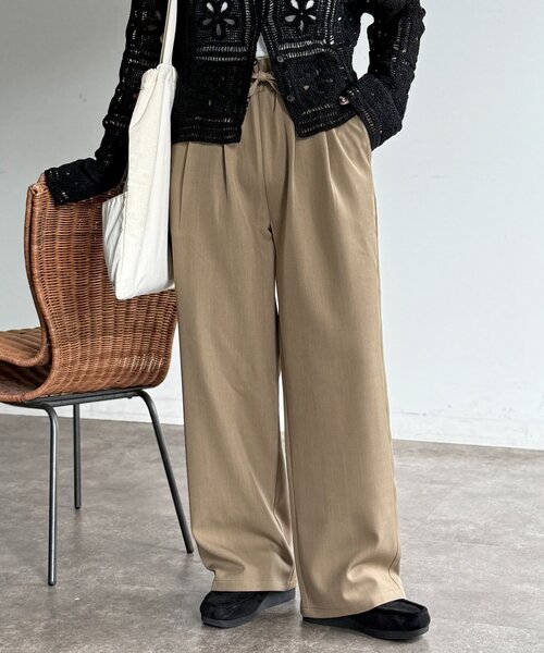 CPCM（シーピーシーエム）の「ウエストフリルイージーパンツ（その他パンツ・レディース・グレー/ブルー/ブラック/ピンク/ベージュ/イエロー・FREE/SMALL）」の3枚目の写真