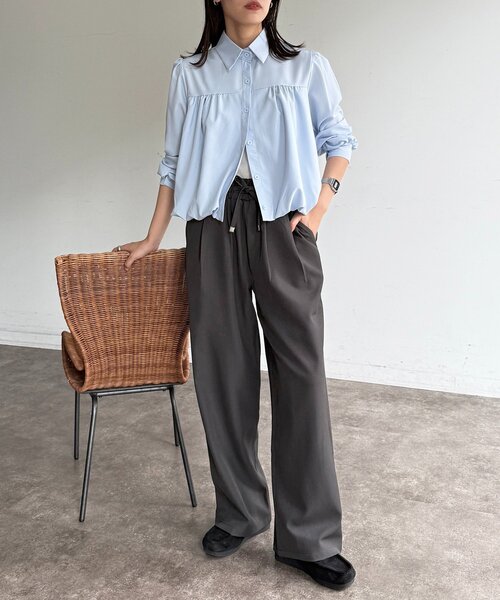 CPCM（シーピーシーエム）の「ウエストフリルイージーパンツ（その他パンツ・レディース・グレー/ブルー/ブラック/ピンク/ベージュ/イエロー・FREE/SMALL）」の12枚目の写真