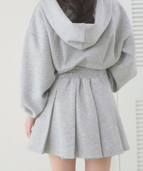 Ambre Neige(アンブルネージュ)の「rhinestone pleated mini skirt / ラインストーンプリーツミニスカート(スカート・レディース・杢グレー/ブラック・FREE)」の15枚目の写真