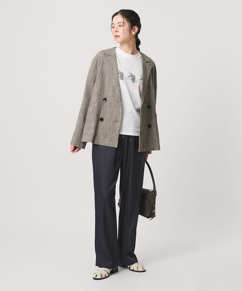 BEAUTY&YOUTH UNITED ARROWS(ビューティーアンドユースユナイテッドアローズ)の「【WEB限定】グレンチェック ダブルジャケット ウォッシャブル(テーラードジャケット・レディース・ブラック/ベージュ・FREE)」の5枚目の写真