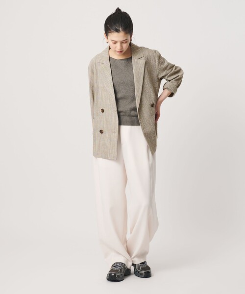 BEAUTY&YOUTH UNITED ARROWS(ビューティーアンドユースユナイテッドアローズ)の「【WEB限定】グレンチェック ダブルジャケット ウォッシャブル(テーラードジャケット・レディース・ブラック/ベージュ・FREE)」の8枚目の写真