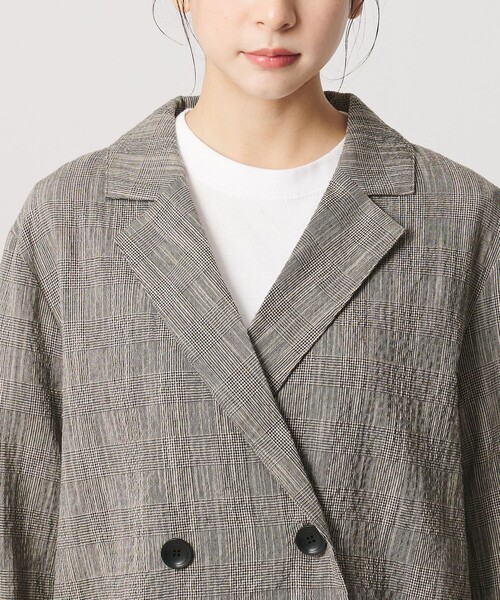 BEAUTY&YOUTH UNITED ARROWS(ビューティーアンドユースユナイテッドアローズ)の「【WEB限定】グレンチェック ダブルジャケット ウォッシャブル(テーラードジャケット・レディース・ブラック/ベージュ・FREE)」の12枚目の写真