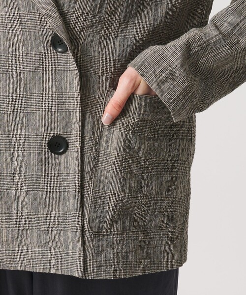 BEAUTY&YOUTH UNITED ARROWS(ビューティーアンドユースユナイテッドアローズ)の「【WEB限定】グレンチェック ダブルジャケット ウォッシャブル(テーラードジャケット・レディース・ブラック/ベージュ・FREE)」の14枚目の写真