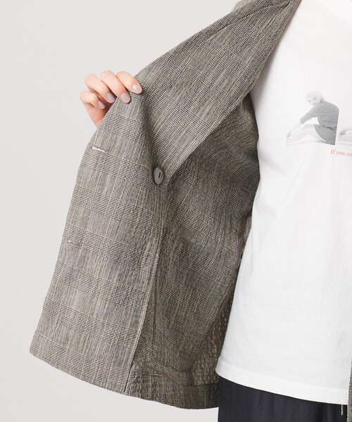 BEAUTY&YOUTH UNITED ARROWS(ビューティーアンドユースユナイテッドアローズ)の「【WEB限定】グレンチェック ダブルジャケット ウォッシャブル(テーラードジャケット・レディース・ブラック/ベージュ・FREE)」の15枚目の写真