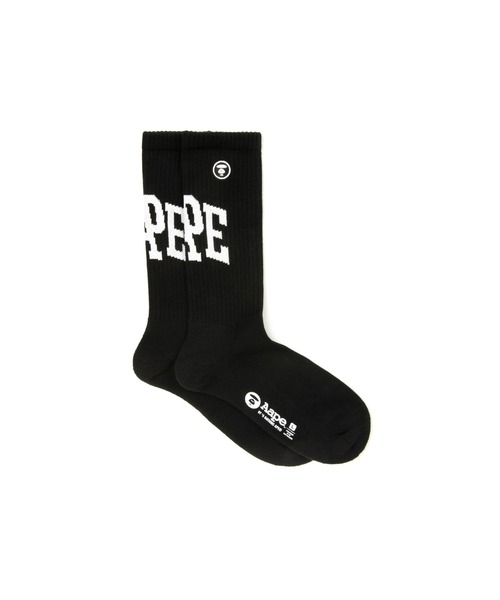 AAPE BY A BATHING APE（エーエイプバイアベイシングエイプ）の「AAPE MAIN SOCKS（ソックス/靴下・メンズ・ブラック/アイボリー・SMALL/LARGE）」の6枚目の写真