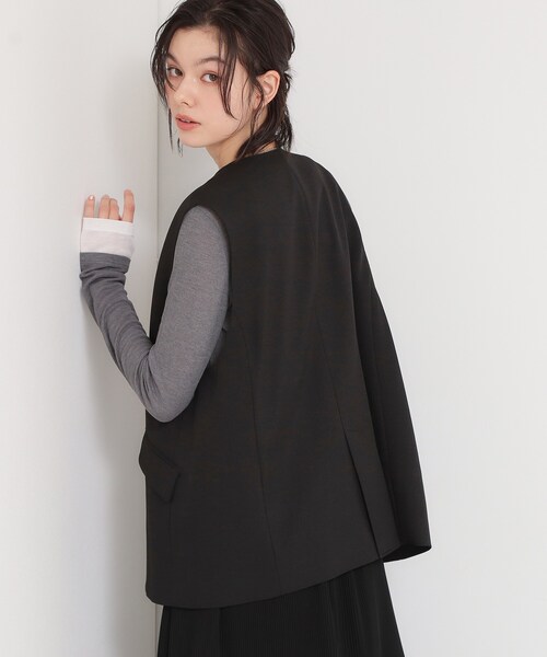 THE SHOP TK （ザ ショップ ティーケー ）の「配色テレコカットソー（Tシャツ/カットソー・レディース・チャコールグレー/ナチュラル/ライトブルー・13/12）」の5枚目の写真