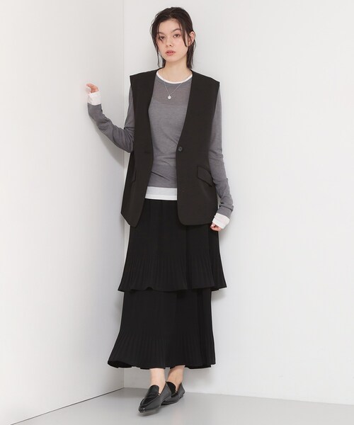 THE SHOP TK （ザ ショップ ティーケー ）の「配色テレコカットソー（Tシャツ/カットソー・レディース・チャコールグレー/ナチュラル/ライトブルー・13/12）」の6枚目の写真