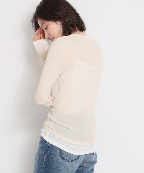 THE SHOP TK （ザ ショップ ティーケー ）の「配色テレコカットソー（Tシャツ/カットソー・レディース・チャコールグレー/ナチュラル/ライトブルー・13/12）」の9枚目の写真