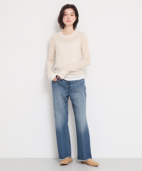 THE SHOP TK （ザ ショップ ティーケー ）の「配色テレコカットソー（Tシャツ/カットソー・レディース・チャコールグレー/ナチュラル/ライトブルー・13/12）」の10枚目の写真