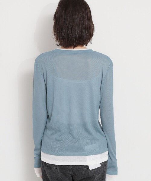 THE SHOP TK （ザ ショップ ティーケー ）の「配色テレコカットソー（Tシャツ/カットソー・レディース・チャコールグレー/ナチュラル/ライトブルー・13/12）」の18枚目の写真