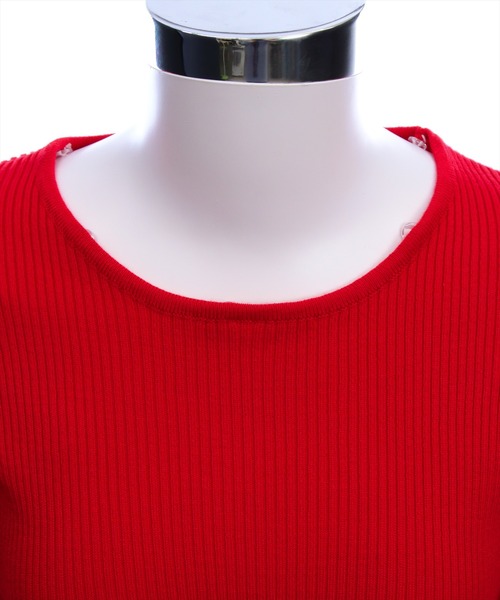 CLEAR BASIC（クリアベーシック）の「レース襟付きニットトップス[大人 フェミニン 上品]（ニット/セーター・レディース・オフホワイト/ブラック/レッド・F）」の12枚目の写真