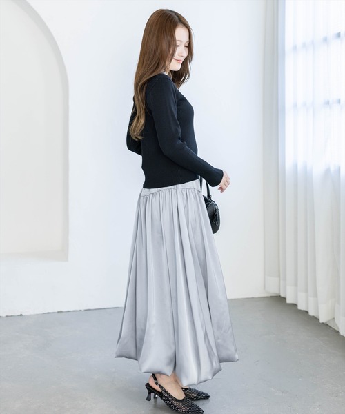 CLEAR BASIC（クリアベーシック）の「レース襟付きニットトップス[大人 フェミニン 上品]（ニット/セーター・レディース・オフホワイト/ブラック/レッド・F）」の21枚目の写真