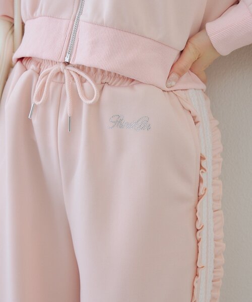 continuer de NICE CLAUP(コンティニューデナイスクラップ)の「【セットアッ対応】トラックレースパンツ(その他パンツ・レディース・トップグレー/アイボリー/ブラック/ピンク・FREE)」の14枚目の写真